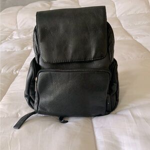 Wilsons Leather Black Leather Mini Backpack